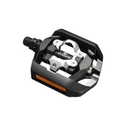 Shimano Combi pedalsæt 9/16. Click&quot；R reducerer indgangskraften med 60% og udløsningskraften med 62%. Leveres med SPD klampe