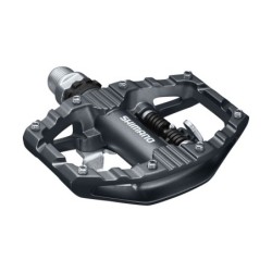 Shimano Combi pedalsæt. Pedalerne kan bruges  både som alm. platformspedal & SPD klik-pedal. Pedalsættet inkludere SPD klamper (