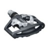 Shimano Combi pedalsæt. Pedalerne kan bruges  både som alm. platformspedal & SPD klik-pedal. Pedalsættet inkludere SPD klamper (