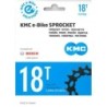 Gearhjul KMC E-bike 18t Bosch gen 2 CrMo Sort 1/2x3/32-1/2x11/128" BSFB5018  3500km+