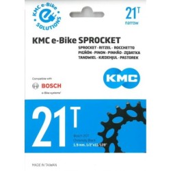 Gearhjul KMC E-bike 21t Bosch gen 2 CrMo Sort 1/2x3/32-1/2x11/128" BSFB5021  3500km+