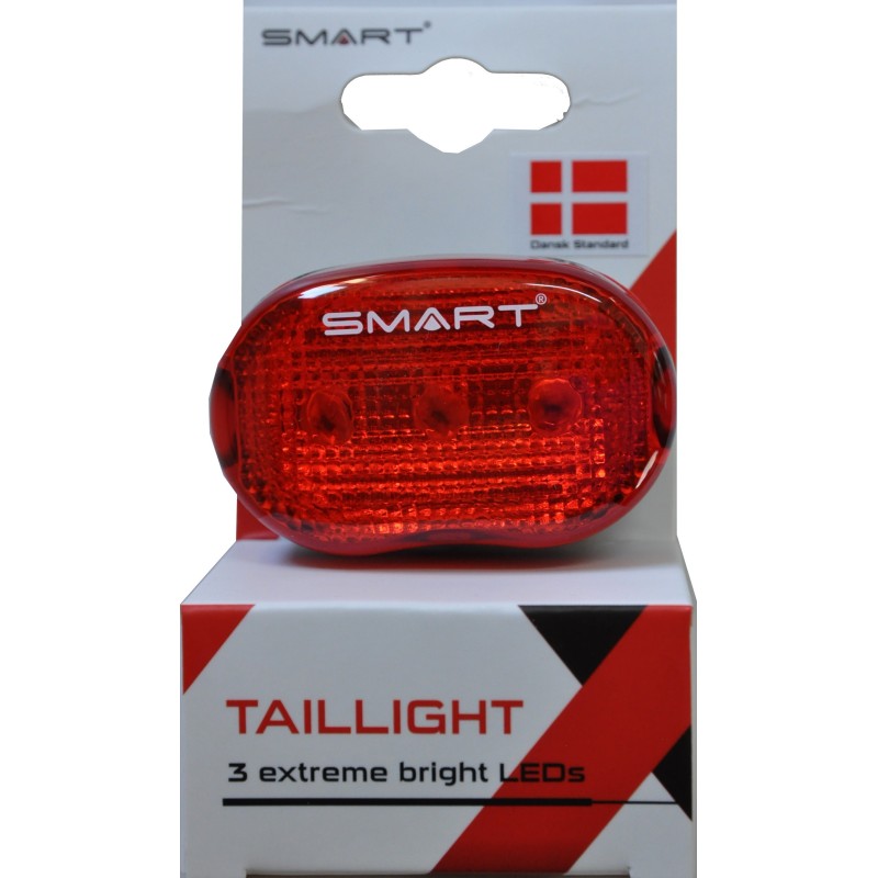 Lygte SMART E-line Bag 3xdioder m.blink(50/100) 403R m. holder og