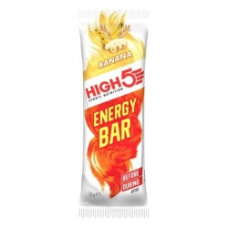 High5 Energy Bar banana 55 gr. Energibar med banansmag. Kasse med 25 stk.