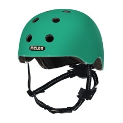 MELON Toddler Rainbow hjelm (grøn), XXS 46-50 cm. X-FIX strop system, magnetisk spænde, 360° refleks og Cool Max vaskbar polstri