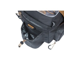 BASIL MILES Trunkbag XL Pro MIK (grå) m. brun rem. Trunk bag med MIK 9-36 L Vandtæt (IPX3). Sælges inkl. MIK adapter