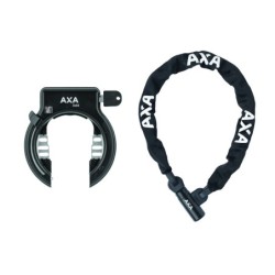 AXA Solid & LINQ CITY100 låsesæt. Samme nøgle benyttes til begge låse. AXA online nøgleservice. Sikkerhedsniveau 11/15 (solid) o