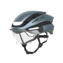 Lumos Ultra E-bike hjelm med MIPS (space blue). Str. M/L (54-61cm). Cykelhjelm med integrerede lygter, blinklys og bremselys.