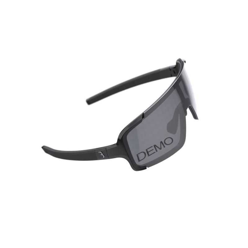 Sportsbrille (solbrille) fra BBB model Chester. DEMO. fullframe, men med rammeløst udseende. Sort grilamid stel og 9-lags MLC rø