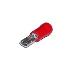 Kabelsko Hun Rød isoleret 2,8x0,5mm Til bla dynamolygter