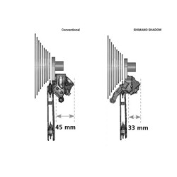 Bagskifter Shimano SLX Shadow Sort/grå 11 sp. max 42 td dobb. 46 td enkelt. IRDM700011GS