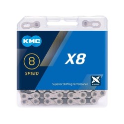 Kæde KMC X8 114L æske Sølv 8 speed (10) High Performance