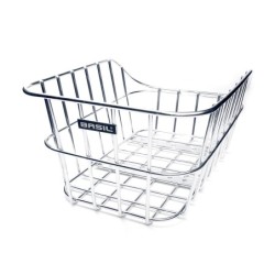 Basil Cento ALU sølv cykelkurv bag – fastmonteret aluminiumskurv