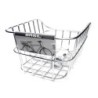 Basil Cento ALU sølv cykelkurv bag – fastmonteret aluminiumskurv