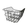 Basil Cento Alu cykelkurv bag – sort aluminiums kurv med skrånende sider og fast montering