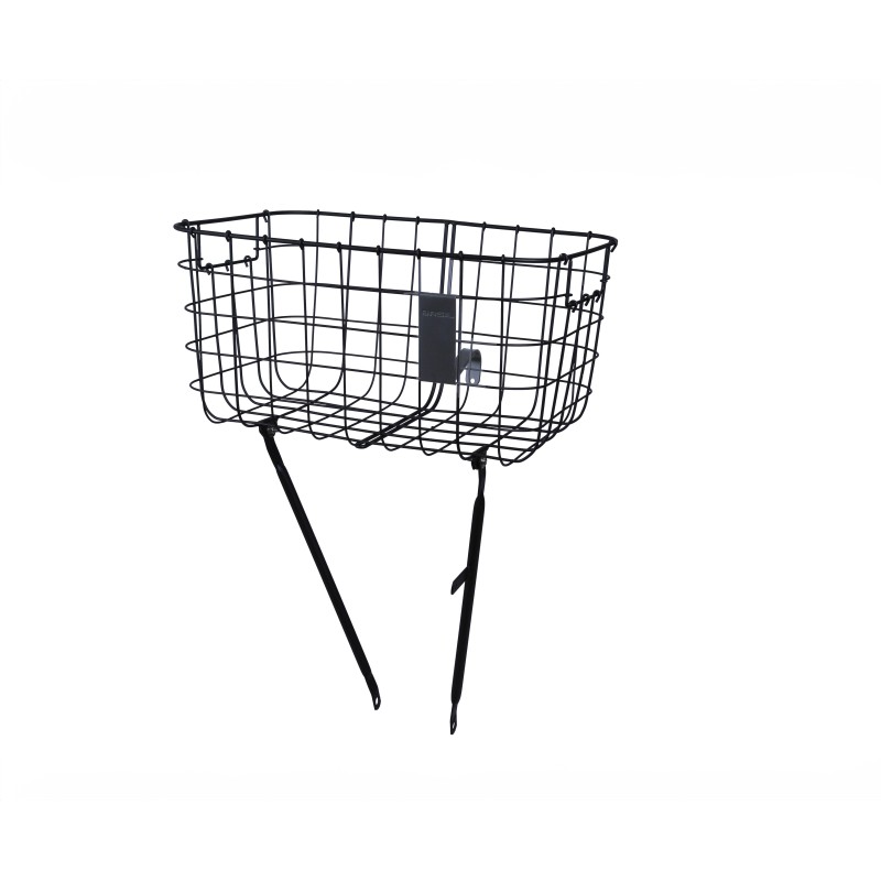 Basil Frontkurv Robin Sort - Fastmonteret forkurv i stål, 10 kg max belastning