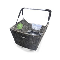 Basil Cento brun fletkurv med MIK adapter – bagkurv til elcykel og citybike