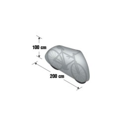 Spinelli garage til cykel Grå plast 200 x 100 cm  (30)