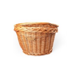 Basil Detroit brun frontkurv i flet med kroge og bærehåndtag