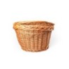 Basil Detroit brun frontkurv i flet med kroge og bærehåndtag