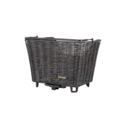 Atran Velo Medium Picnic cykelkurv bag i sort flet med AVS beslag – 20 liter