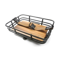 Atran Velo EPIC RETRO cykelkurv – sort AVS-kurv med bambusbund og rem