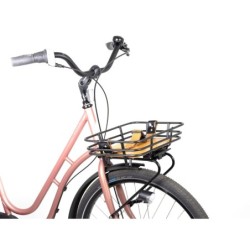 AtranVelo EPIC RETRO cykelkurv – sort AVS-kurv med bambusbund og rem