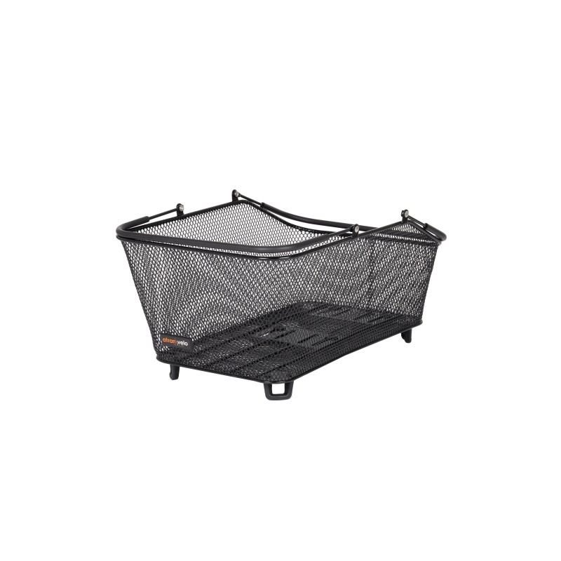 Atran Velo DAILY L cykelkurv – sort bagkurv i aluminium med AVS klikmontering, 28 liter