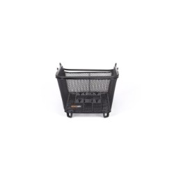 Atran Velo DAILY L cykelkurv – sort bagkurv i aluminium med AVS klikmontering, 28 liter