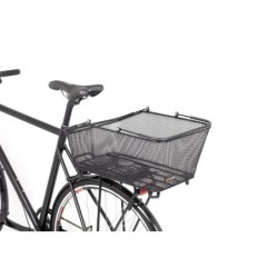 Atran Velo DAILY L cykelkurv – sort bagkurv i aluminium med AVS klikmontering, 28 liter