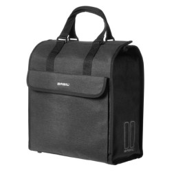 cykeltaske til bagagebaerer med haandtag og regnovertraek