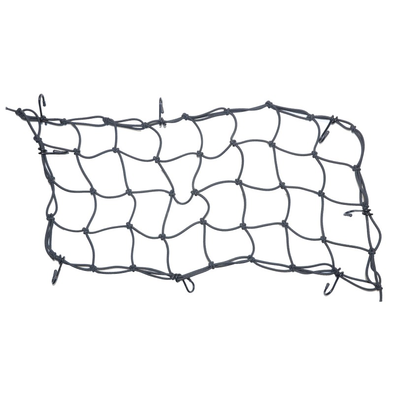 Sikkerhedsnet til kurv BikePartner Sort 25x50cm med 8 kroge XL