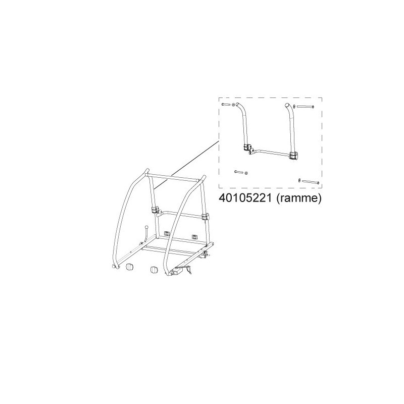 Coaster XT ramme THULE Trailer Reservedel Back frame Assy