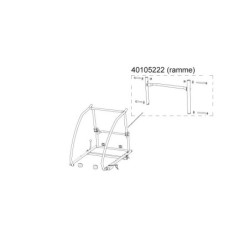 Coaster XT ramme THULE Trailer Reservedel Lower back frame