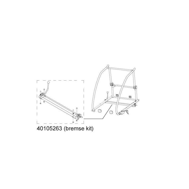 Coaster XT bremse kit THULE Trailer Reservedel