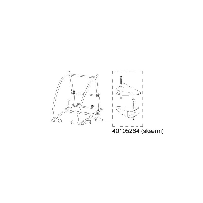 Coaster XT skærm THULE Trailer Reservedel Deflector CSTR XT 16/CDNC 14