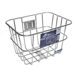 BikePartner Roskilde sølv frontkurv i aluminium monteret på cykel