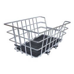 BikePartner Herning sølv cykelkurv bag – alu med Around Fix 46x34x22 cm