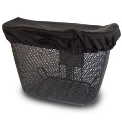 Cykelkurv overtræk BikePartner - sort regncover til frontkurv