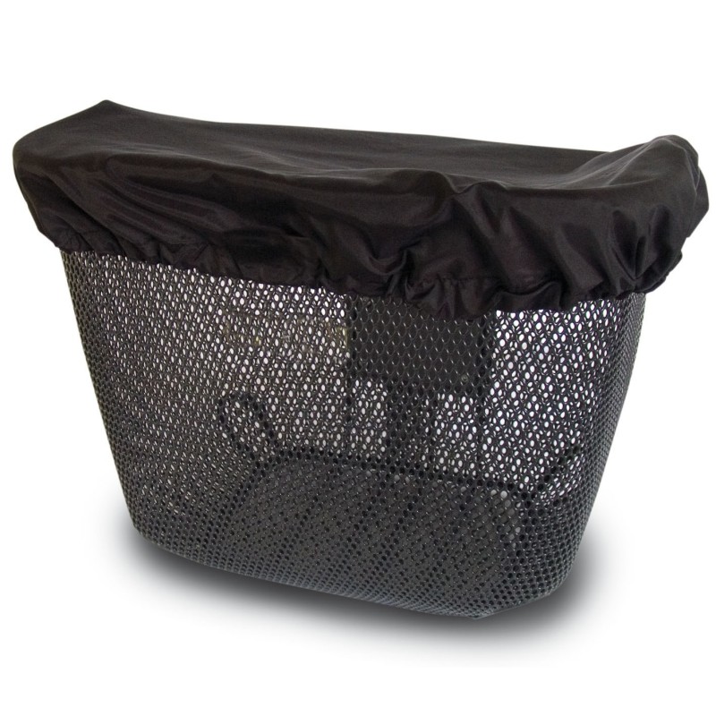 Cykelkurv overtræk BikePartner - sort regncover til frontkurv