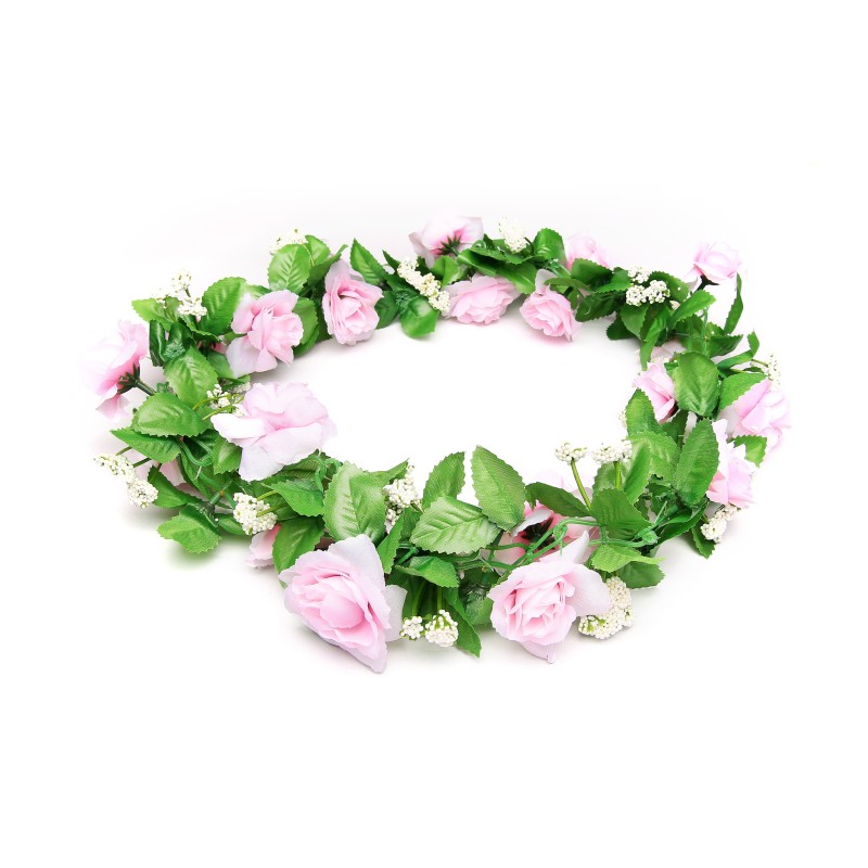 Blomsterranke BASIL GARLAND Pink Roser 130cm(20)