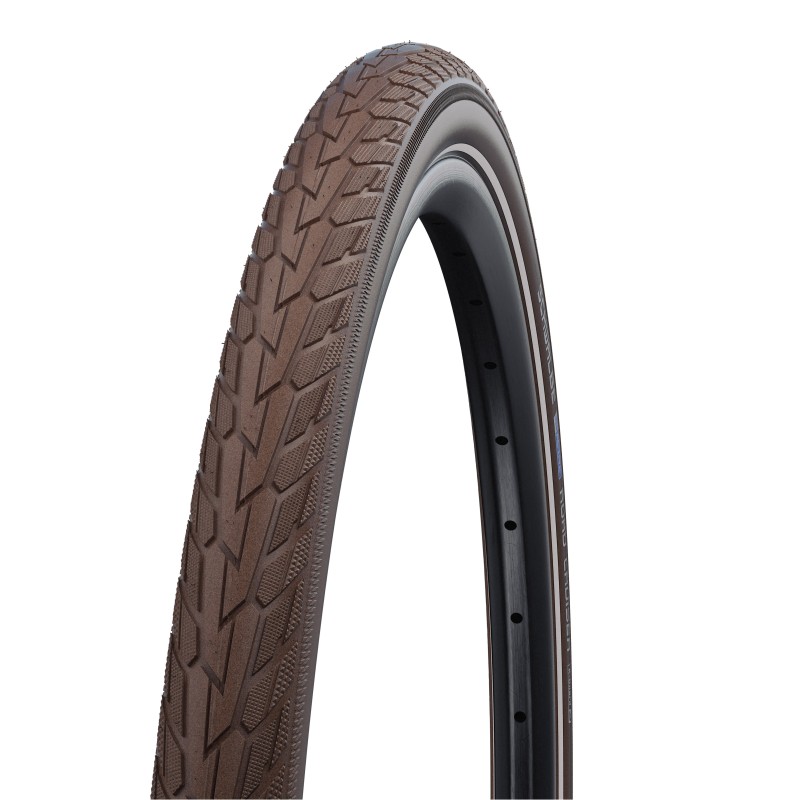 Schwalbe Road Cruiser 700x40C brun dæk med mønster og K-Guard