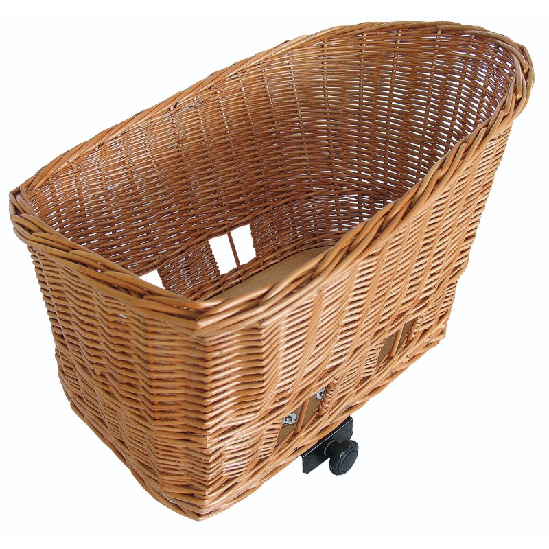 Basil Pasja cykelkurv til hund – stor fletkurv til bagagebærer med Senna-klemme