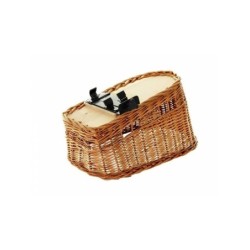 Basil Pasja cykelkurv til hund – stor fletkurv til bagagebærer med Senna-klemme