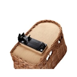 Basil Pasja cykelkurv til hund – stor fletkurv til bagagebærer med Senna-klemme