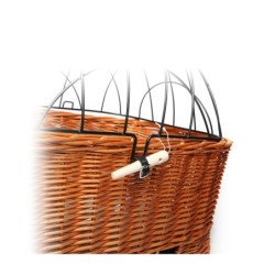 Basil Pasja cykelkurv til hund – stor fletkurv til bagagebærer med Senna-klemme