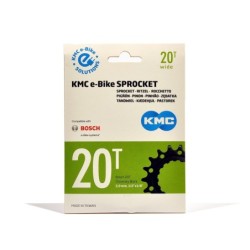 Gearhjul KMC E-bike 20t Bosch gen 2 CrMo Sort 1/2-1/8" BSFB5820   10.000km+
