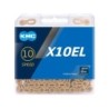 KMC X10EL Gold kæde 10 speed 114 led Extra Light