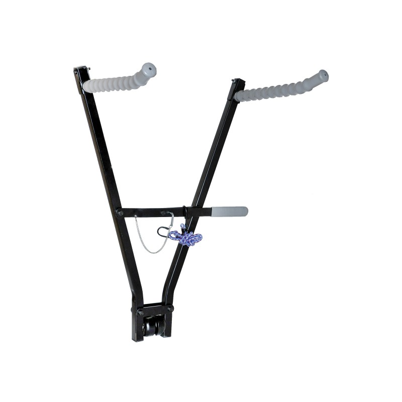 Cykelholder saksemodel luksus gummibetrukket arme, lås og rem
