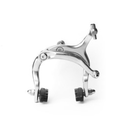 Bremseklo til cykel TW front 61-79 mm sølv set forfra