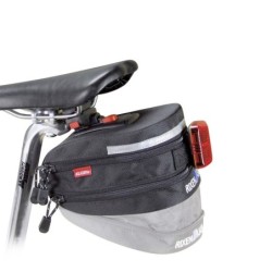 KLICKfix Micro200 sadeltaske med adapter - udvidelig cykeltaske med lygteholder